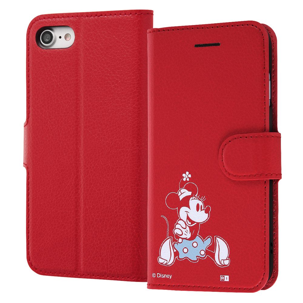 ミニーマウス sitting 手帳型ケース