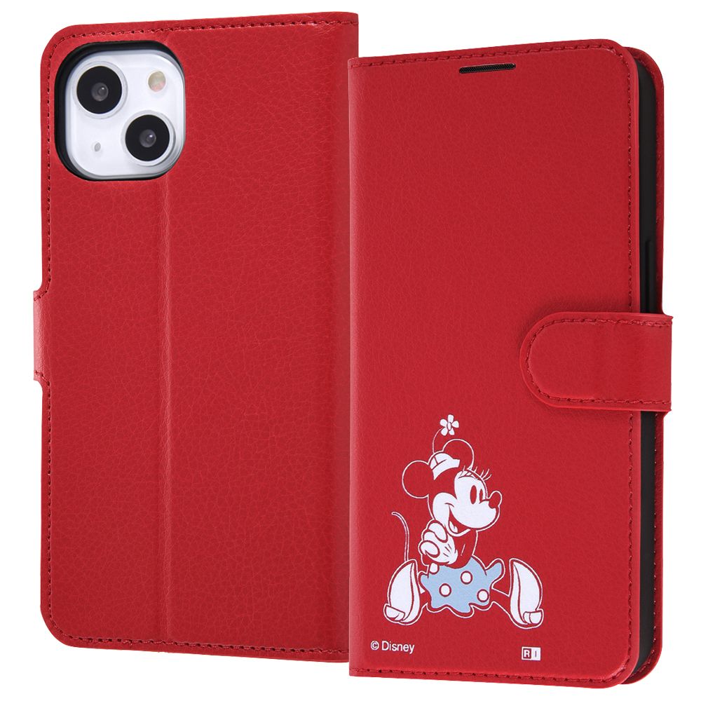 ミニーマウス sitting 手帳型ケース