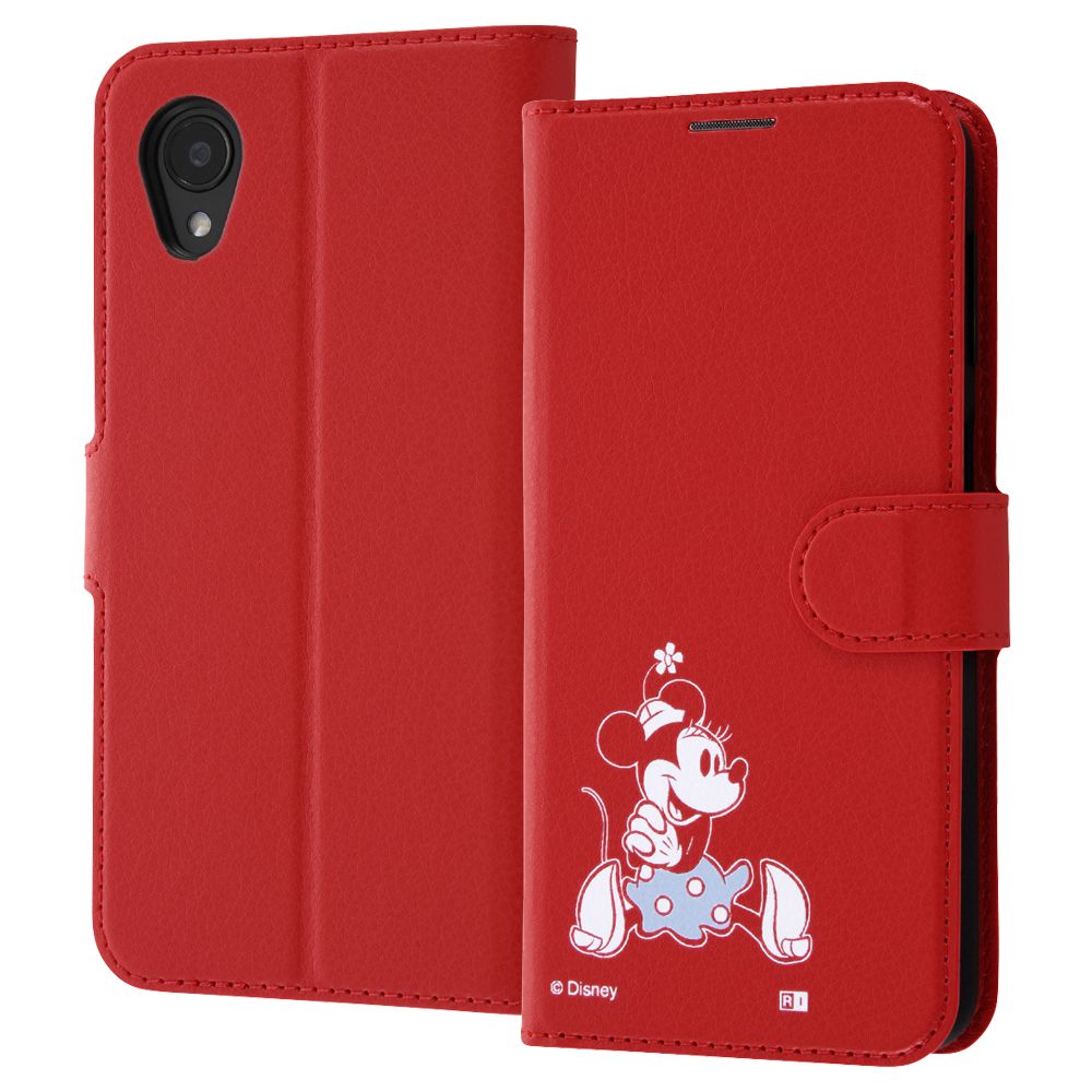 ミニーマウス sitting 手帳型ケース