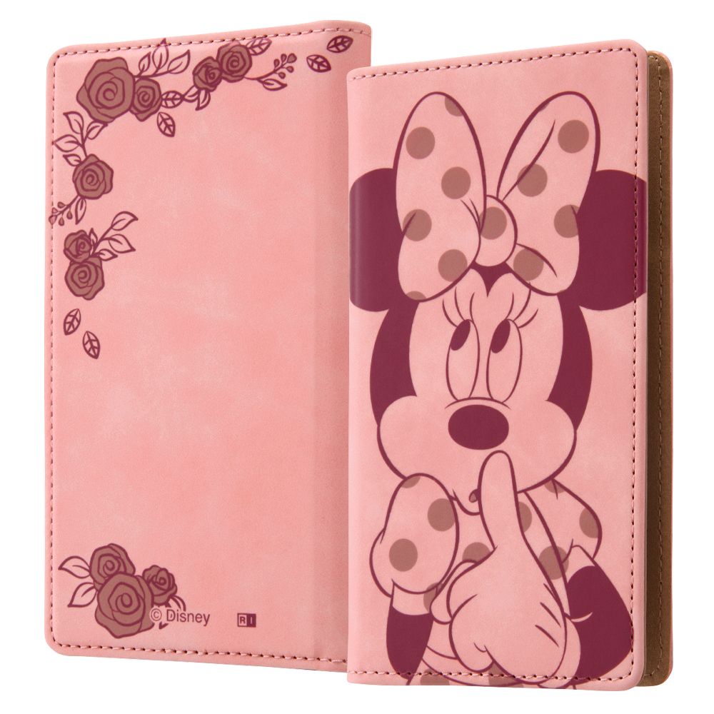 ディズニー ミニーマウスとローズ 汎用ケース FLEX むら染めレザー【受注生産】