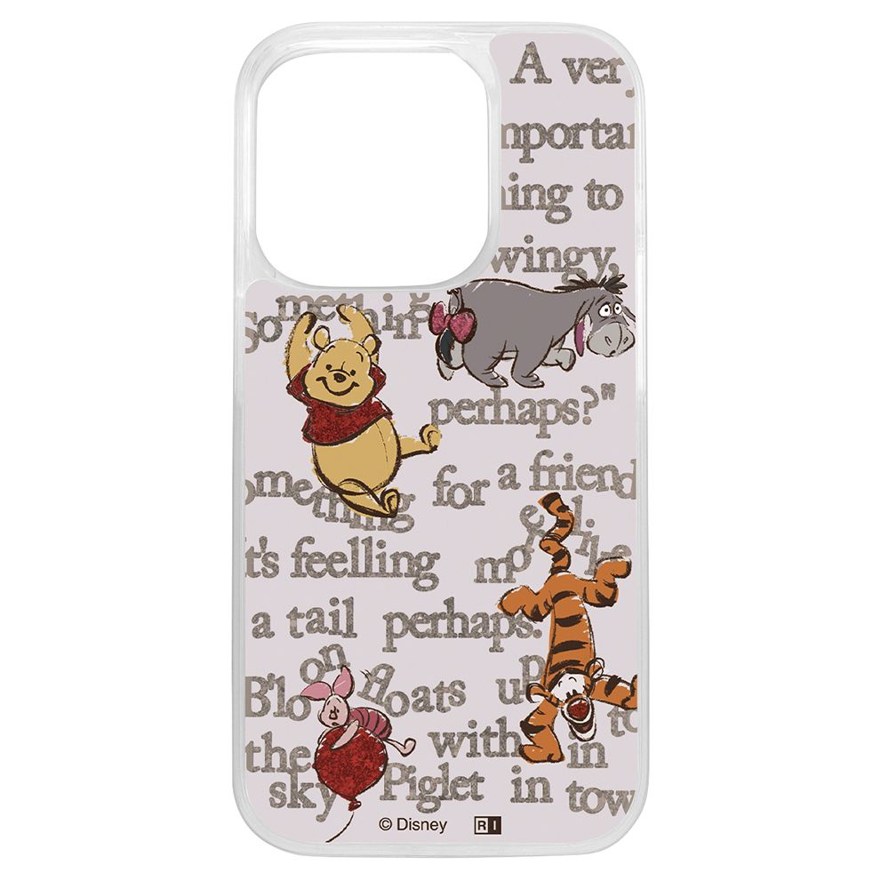 プーと仲間たち_英文 ラメ グリッターケース 【受注生産】