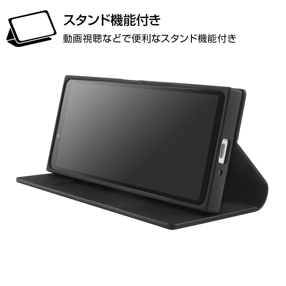 『ディズニーキャラクター』/耐衝撃 手帳型レザーケース  サイドマグネット/ミッキーマウス