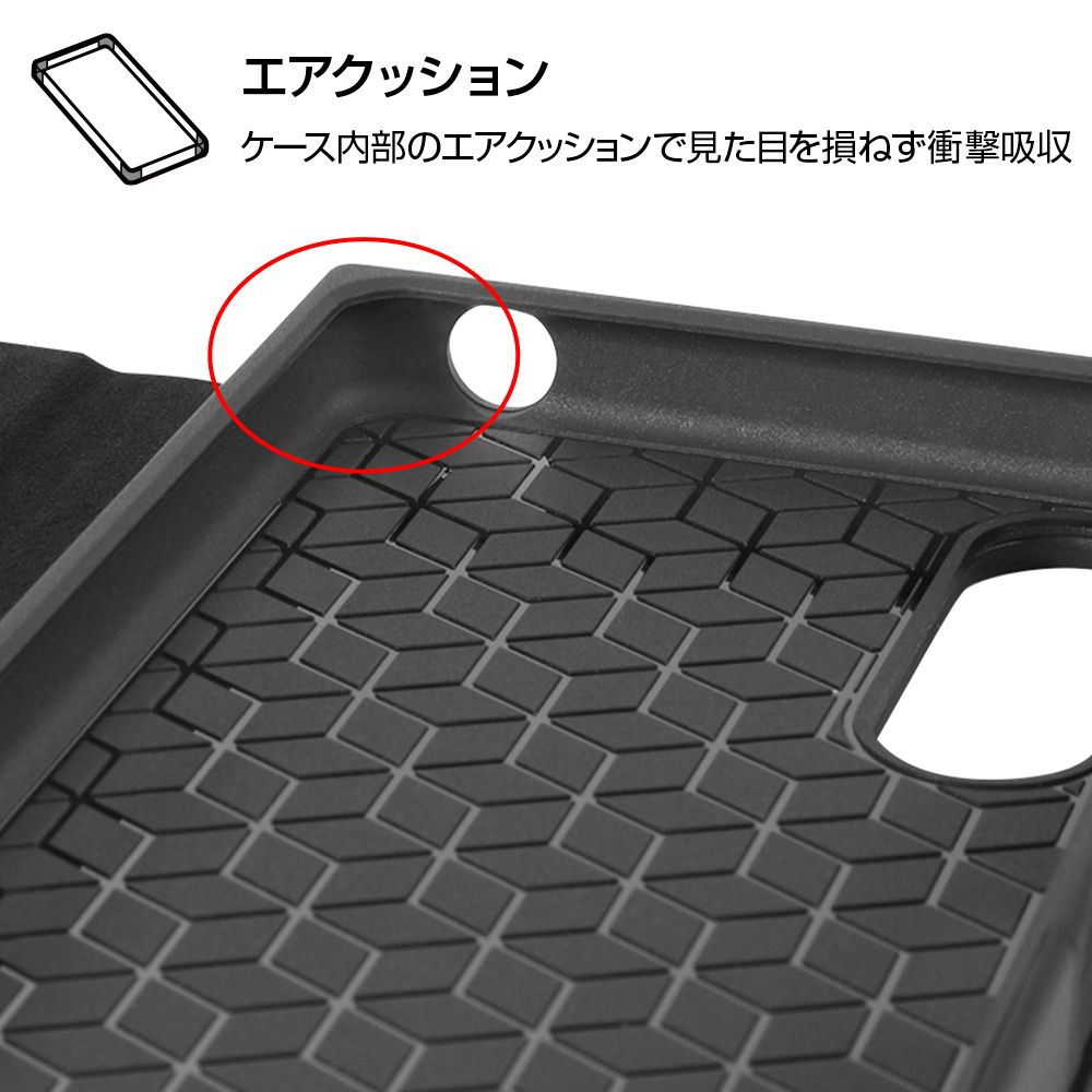 『ディズニーキャラクター』/耐衝撃 手帳型レザーケース  サイドマグネット/ミッキーマウス