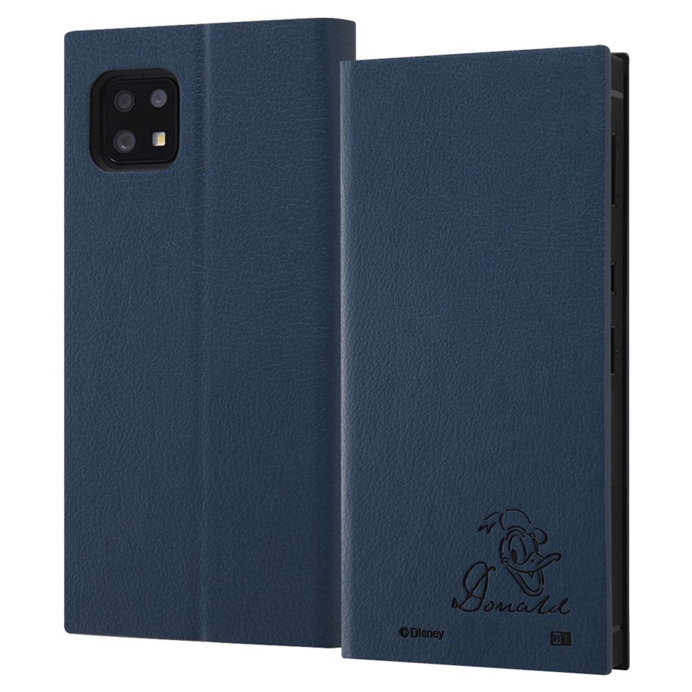 ディズニーキャラクター』/耐衝撃 手帳型レザーケース  サイドマグネット/ドナルドダック