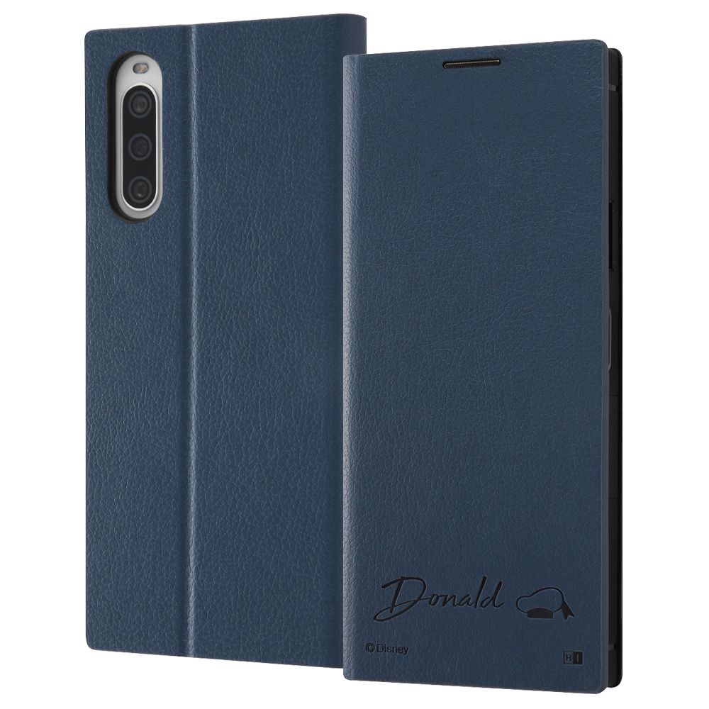 ディズニーキャラクター』/耐衝撃 手帳型レザーケース  サイドマグネット/ドナルドダック