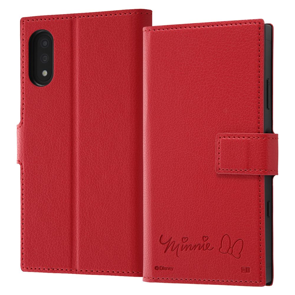 Xperia Ace II 『ディズニーキャラクター』／耐衝撃 手帳型レザーケース／ミニーマウス