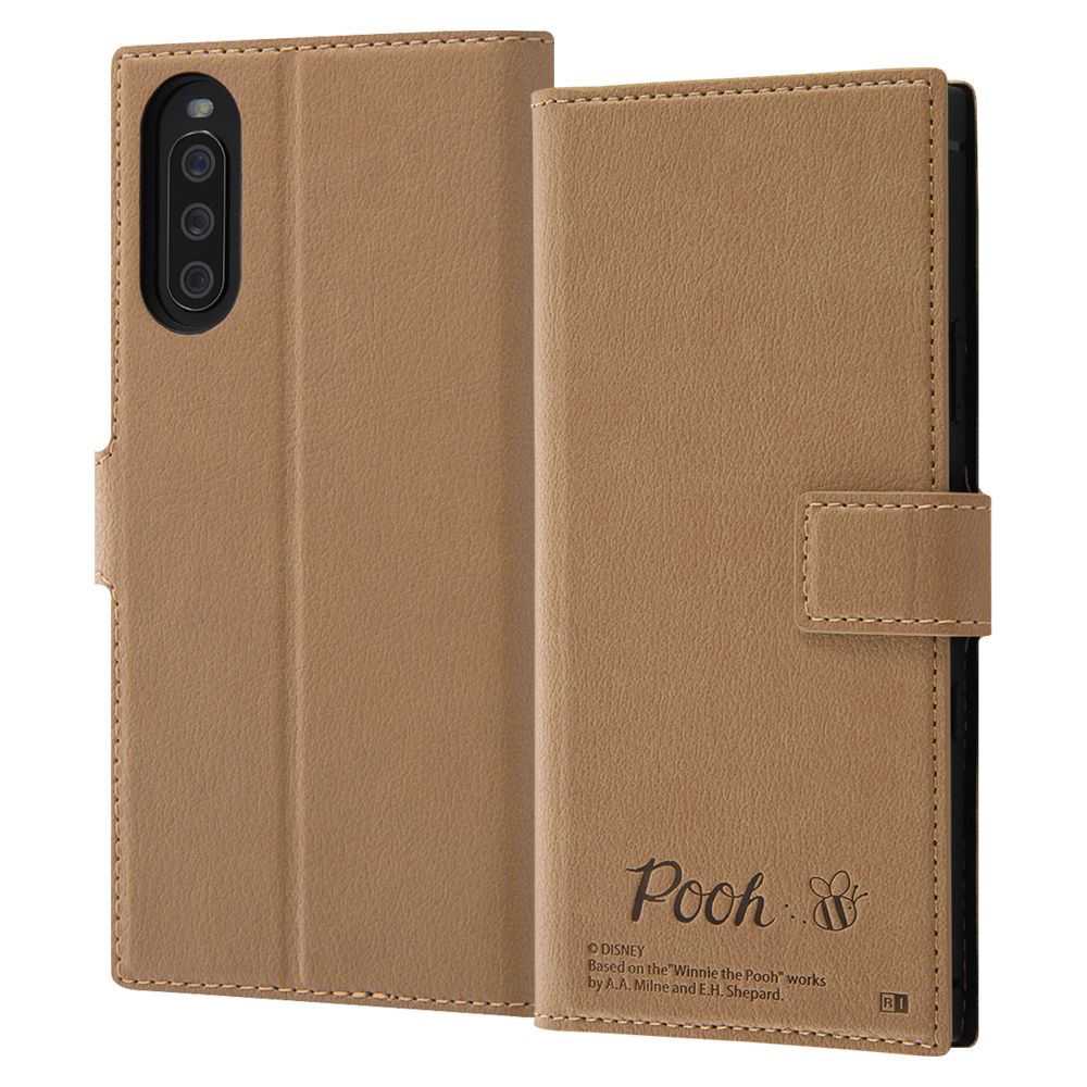 『ディズニーキャラクター』/耐衝撃 手帳型レザーケース/プー