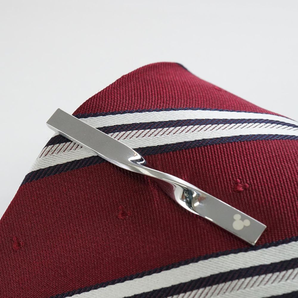 ディズニー／ネクタイ＆タイピン 　(ミッキーストライプ柄　BOX付)