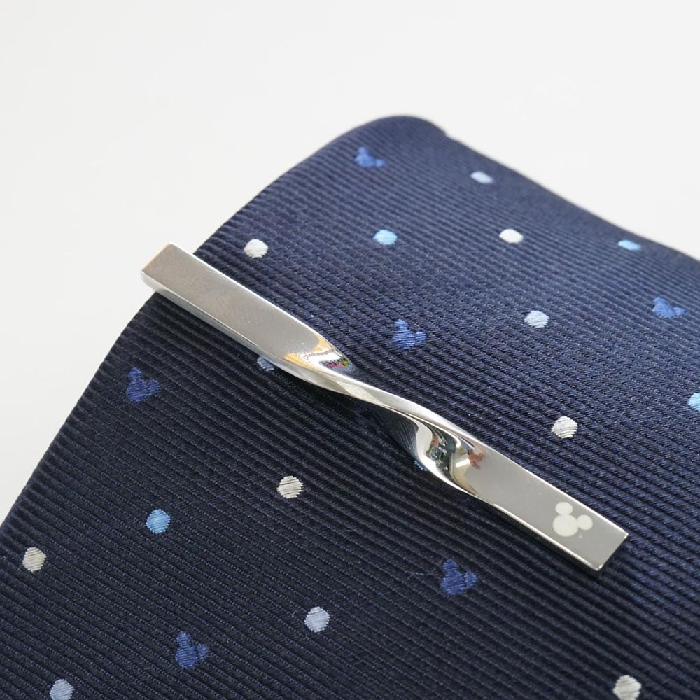 ディズニー／ネクタイ＆タイピン 　(ミッキードット柄　BOX付)