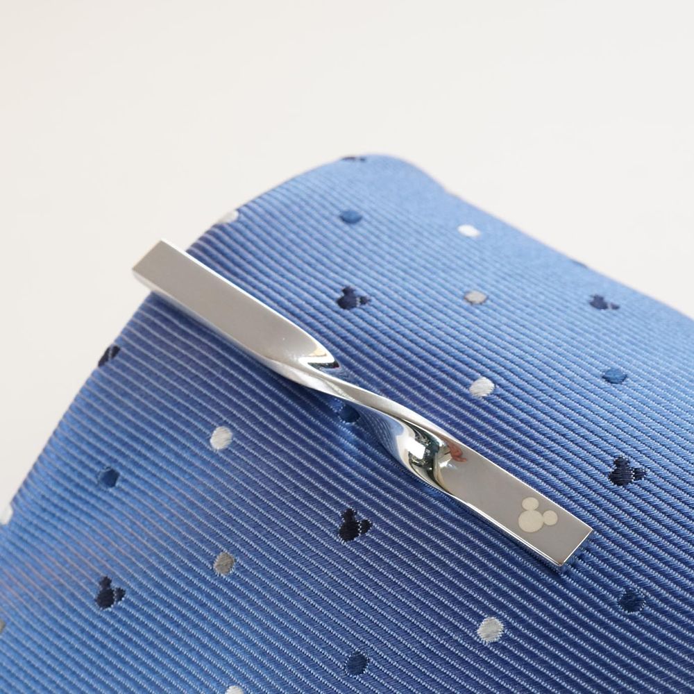 ディズニー／ネクタイ＆タイピン 　(ミッキードット柄　BOX付)