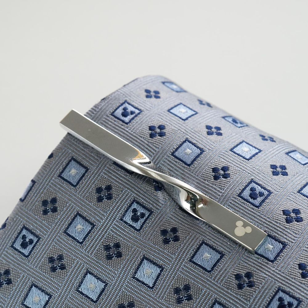 ディズニー／ネクタイ＆タイピン 　(ミッキー小柄　BOX付)