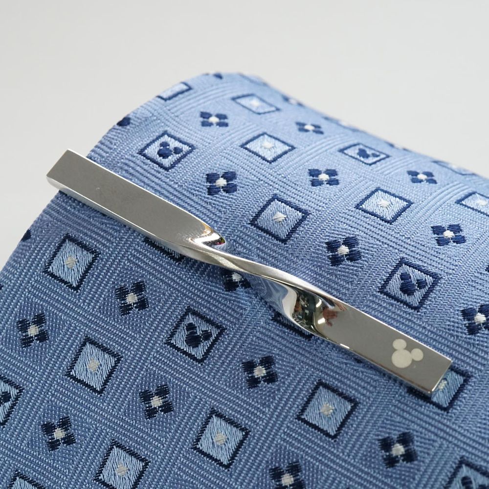 ディズニー／ネクタイ＆タイピン 　(ミッキー小柄　BOX付)