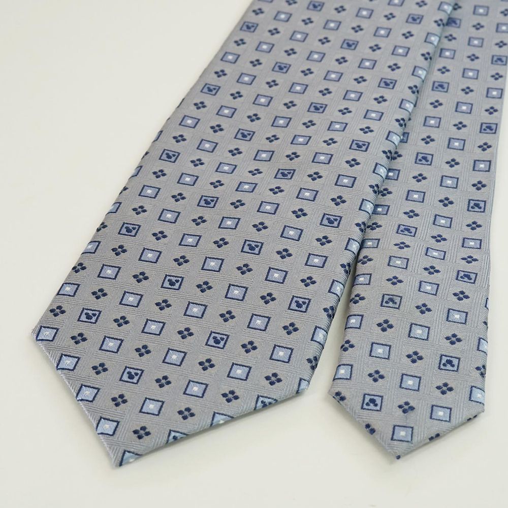 ディズニー／ネクタイ＆タイピン 　(ミッキー小柄　BOX付)