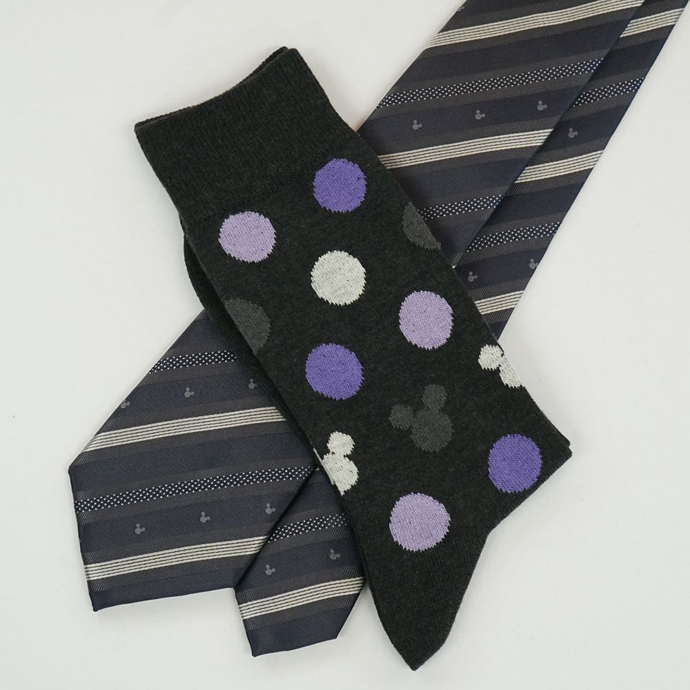 公式 ショップディズニー ディズニー ネクタイ ソックスセット ストライプ柄 ギフトbox付