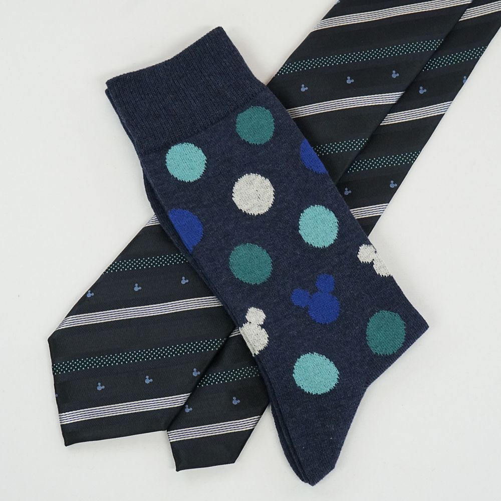 公式 ショップディズニー ディズニー ネクタイ ソックスセット ストライプ柄 ギフトbox付