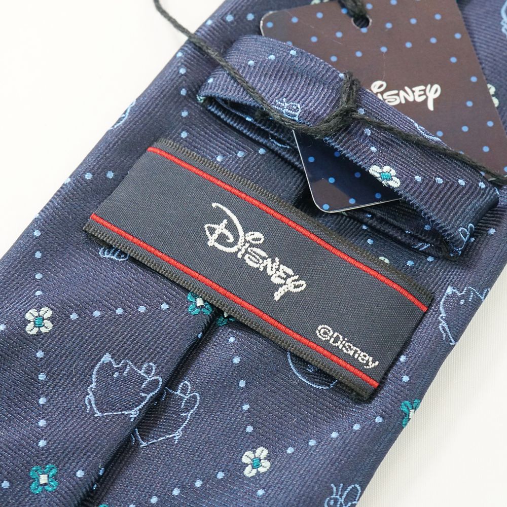 ディズニー／ネクタイ 　(プーさん 　小花チェック柄)