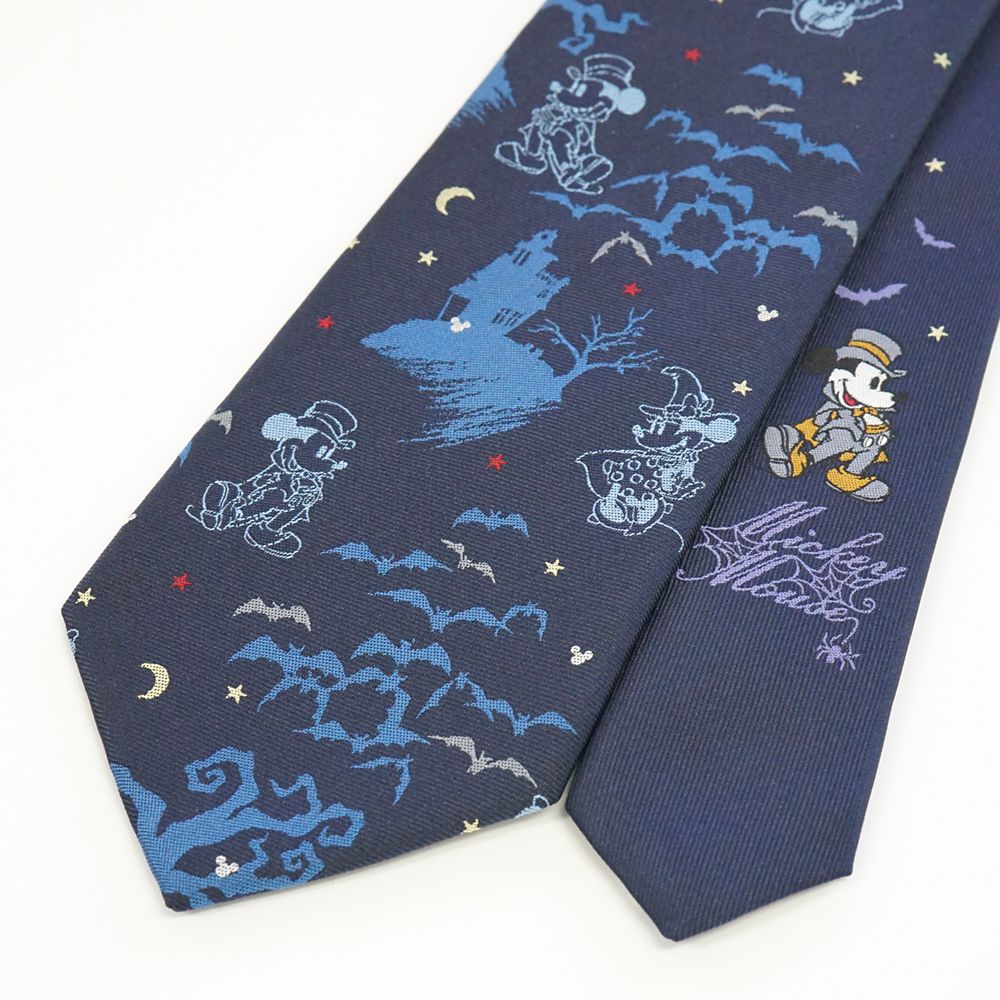 ディズニー／ネクタイ（ハロウィン・コウモリ柄）