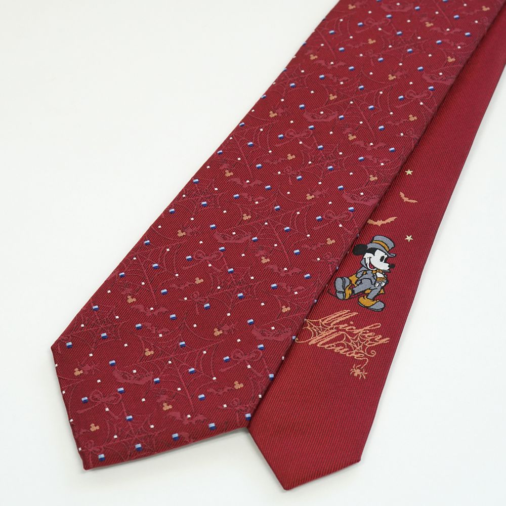 ディズニー／ネクタイ（ハロウィン・クモの巣柄）