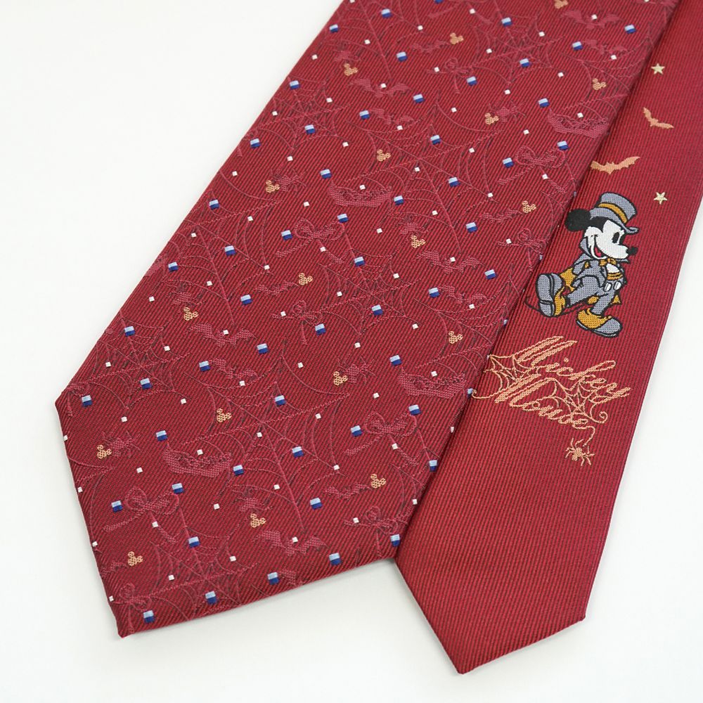 ディズニー／ネクタイ（ハロウィン・クモの巣柄）