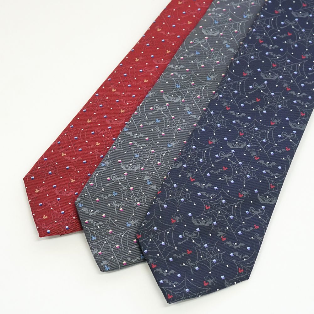 ディズニー／ネクタイ（ハロウィン・クモの巣柄）