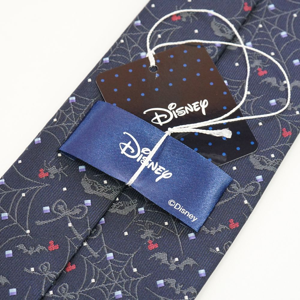 ディズニー／ネクタイ（ハロウィン・クモの巣柄）
