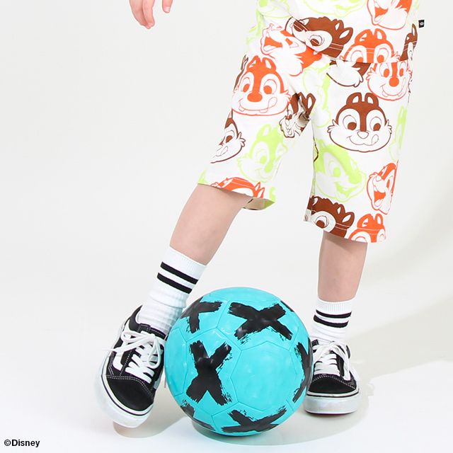 【ベビードール】チップ デール カラフル総柄ハーフパンツ 8473K (トップス別売) / ベビーサイズ キッズ ボトムス ショートパンツ 短パン 半ズボン 部屋着 ルームウェア リラックスウェア 天竺素材