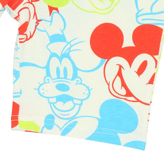 【ベビードール】ミッキー グーフィー カラフル総柄ハーフパンツ 8473K (トップス別売) / ベビーサイズ キッズ ボトムス ショートパンツ 短パン 半ズボン 部屋着 ルームウェア リラックスウェア 天竺素材