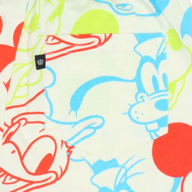 【ベビードール】ミッキー グーフィー カラフル総柄ハーフパンツ 8473K (トップス別売) / ベビーサイズ キッズ ボトムス ショートパンツ 短パン 半ズボン 部屋着 ルームウェア リラックスウェア 天竺素材