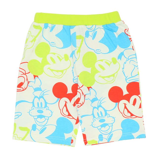 【ベビードール】ミッキー グーフィー カラフル総柄ハーフパンツ 8473K (トップス別売) / ベビーサイズ キッズ ボトムス ショートパンツ 短パン 半ズボン 部屋着 ルームウェア リラックスウェア 天竺素材