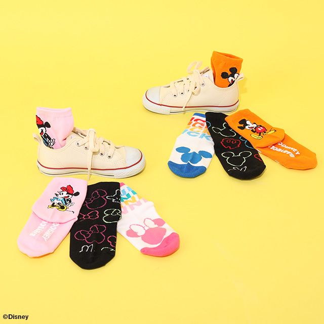 【ベビードール】ミニー クルーソックスセット 8496