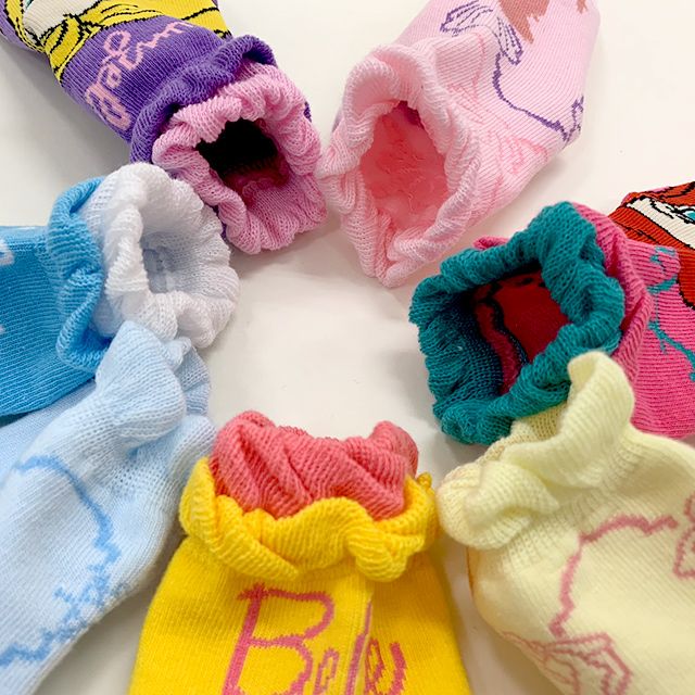 【ベビードール】白雪姫 プリンセス / クルーソックスセット 8497 / ベビーサイズ キッズ くつ下 靴下 3足セット 3足組み 3点セット 13-16cm滑り止め付き