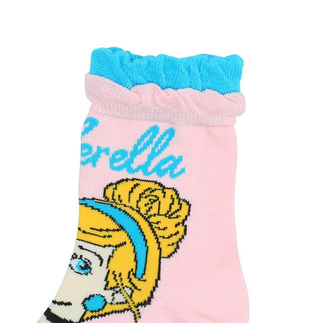 【ベビードール】白雪姫 プリンセス / クルーソックスセット 8497 / ベビーサイズ キッズ くつ下 靴下 3足セット 3足組み 3点セット 13-16cm滑り止め付き