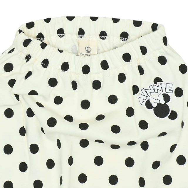 【ベビードール】ミッキー セットアップ 上下2点セット 8526B / ベビーサイズ 赤ちゃん 出産祝い 贈り物 プレゼント ベビー服 長袖 Tシャツ ボトム 長ズボン パンツ ウエスト総ゴム ゴム穴付 モノトーン コーデセット