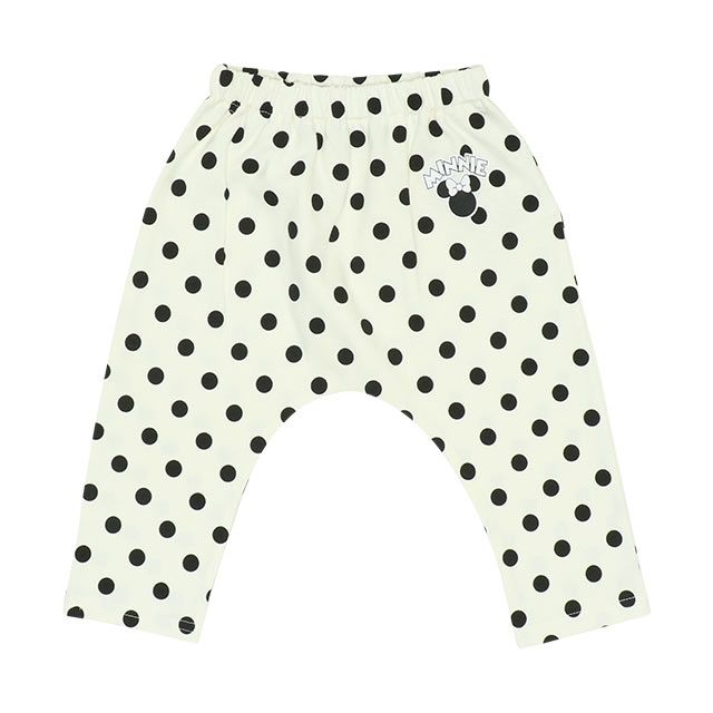 【ベビードール】ミニー セットアップ 上下2点セット 8526B / ベビーサイズ 赤ちゃん 出産祝い 贈り物 プレゼント ベビー服 長袖 Tシャツ ボトム 長ズボン パンツ ウエスト総ゴム ゴム穴付 モノトーン コーデセット