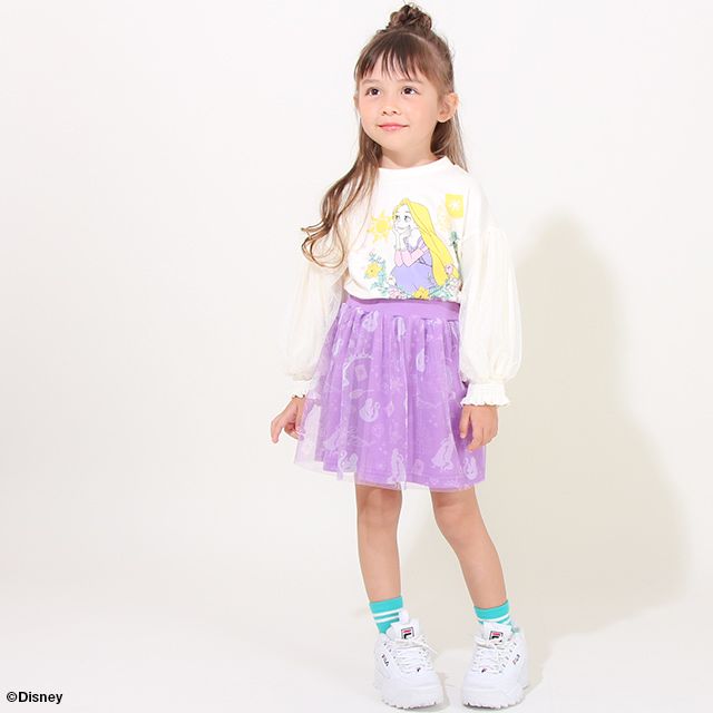 【ベビードール】ラプンツェル プリンセス / チュールスカート 8557K / キッズ ボトムス ウエスト総ゴム ゴム穴付 ガーリーコーデ なりきる コスチューム