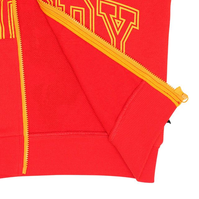 【ベビードール】バズ バックプリントジャケット 8594K / ベビーサイズ キッズ トップス 長袖 スウェット 羽織り ライトアウター ブルゾン フード無し カンガルーポケット 90cmはファスナーガード付き