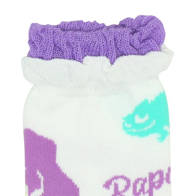 【ベビードール】ラプンツェル プリンセス / ハイソックス 8599 / キッズ くつ下 靴下 プチプラ 13-16cm滑り止め付き バレエシューズ風 履き口フリル ガーリーコーデ お姫様 コスチューム コスプレ