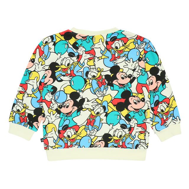 【ベビードール】ミッキー 親子お揃い キャラクター3点セット 8698K / ベビーサイズ キッズ リンクコーデ ペアルック 親子コーデ トレーナー ロンT 長袖 ショルダーバッグ ポシェット お出かけ トータルコーディネート レトロ