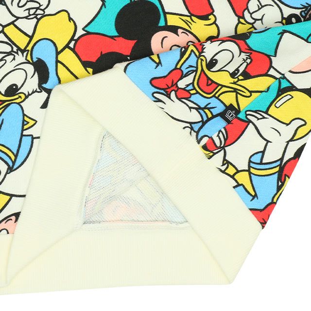 【ベビードール】ミッキー 親子お揃い キャラクター3点セット 8698K / ベビーサイズ キッズ リンクコーデ ペアルック 親子コーデ トレーナー ロンT 長袖 ショルダーバッグ ポシェット お出かけ トータルコーディネート レトロ