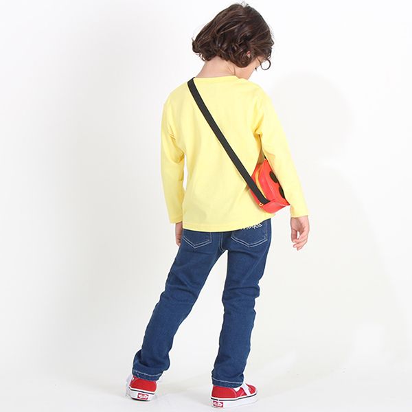 【ベビードール】ミッキー 親子お揃い キャラクター3点セット 8698K / ベビーサイズ キッズ リンクコーデ ペアルック 親子コーデ トレーナー ロンT 長袖 ショルダーバッグ ポシェット お出かけ トータルコーディネート レトロ