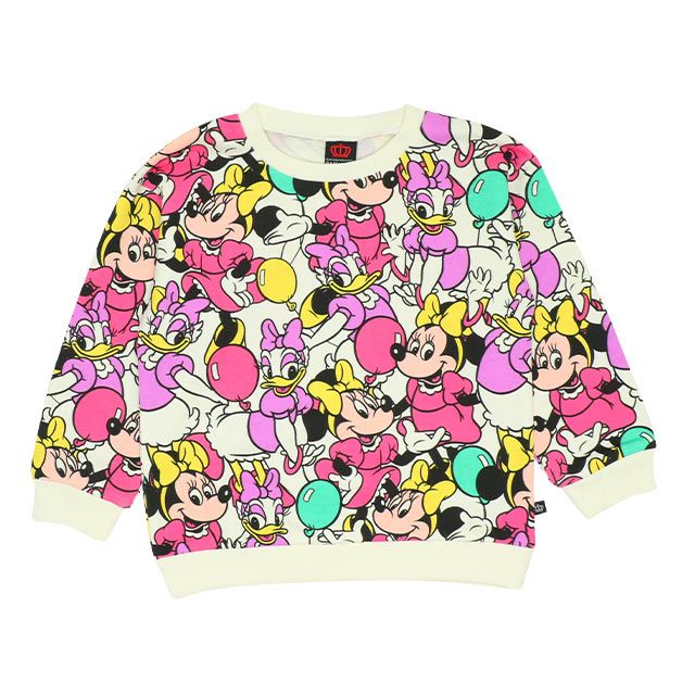 【ベビードール】ミニー 親子お揃い キャラクター3点セット 8698K / ベビーサイズ キッズ リンクコーデ ペアルック 親子コーデ トレーナー ロンT 長袖 ショルダーバッグ ポシェット お出かけ トータルコーディネート レトロ