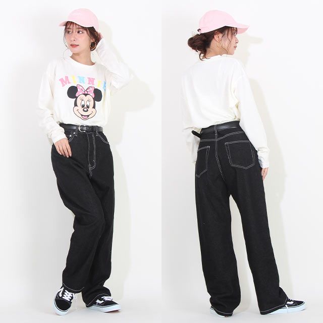 【ベビードール】ミッキー 親子お揃い キャラクター3点セット 8699A / 大人 ユニセックス 男女兼用 リンクコーデ ペアルック 親子コーデ トレーナー ロンT Tシャツ 長袖 半袖 お出かけ トータルコーデ