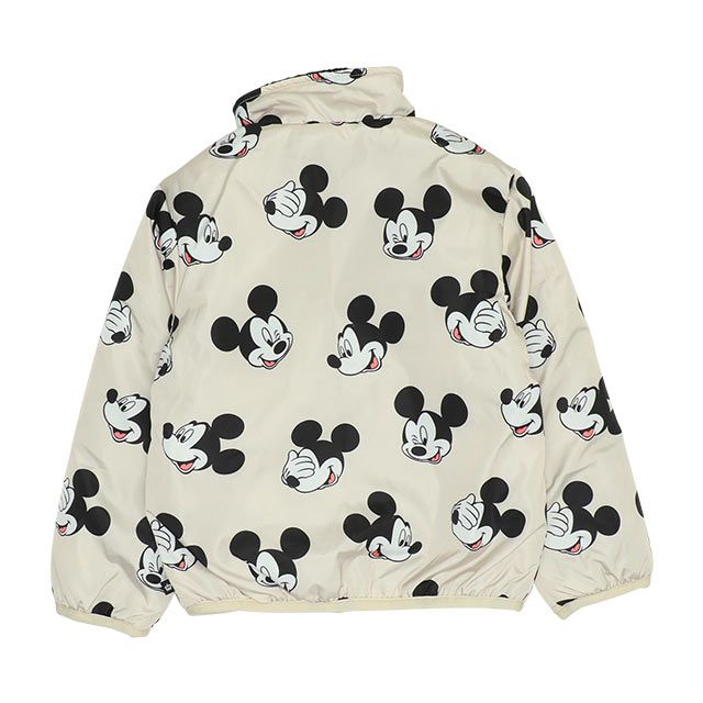 【ベビードール】ミッキー リバーシブル中綿アウター 8700K / ベビーサイズ キッズ トップス 長袖 アウター ジャケット ブルゾン ジャンパー 羽織 中綿 フリース 80・90cmファスナーガード付き あったか 秋冬