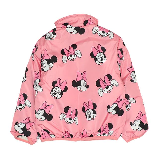 【ベビードール】ミニー リバーシブル中綿アウター 8700K / ベビーサイズ キッズ トップス 長袖 アウター ジャケット ブルゾン ジャンパー 羽織 中綿 フリース 80・90cmファスナーガード付き あったか 秋冬