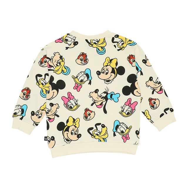 【ベビードール】ミッキー＆フレンズ 親子お揃い 総柄トレーナー 8704K / ミッキー ミニー グーフィー チップ デール プルート ベビーサイズ キッズ リンクコーデ ペアルック 親子コーデ トップス 長袖 トレーナー