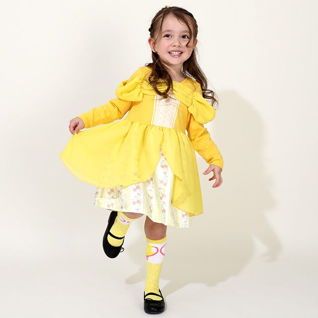 【ベビードール】ベル なりきるワンピース 8724K / ベビーサイズ キッズ 長袖 ワンピ スカート 仮装 コスチューム コスプレ プリンセス お姫様 ガーリー