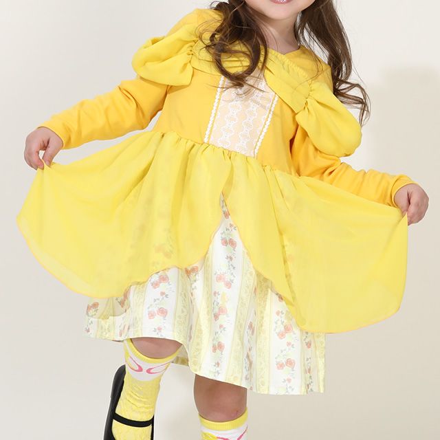 【ベビードール】ベル なりきるワンピース 8724K / ベビーサイズ キッズ 長袖 ワンピ スカート 仮装 コスチューム コスプレ プリンセス お姫様 ガーリー