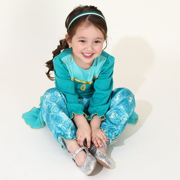 【ベビードール】ジャスミン なりきるワンピース 8724K / ベビーサイズ キッズ 長袖 ズボン パンツ セットアップ 仮装 コスチューム コスプレ プリンセス お姫様 ガーリー