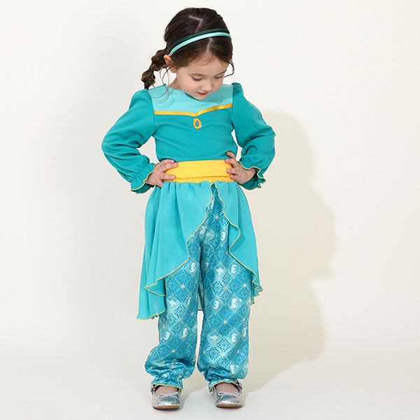 【ベビードール】ジャスミン なりきるワンピース 8724K / ベビーサイズ キッズ 長袖 ズボン パンツ セットアップ 仮装 コスチューム コスプレ プリンセス お姫様 ガーリー