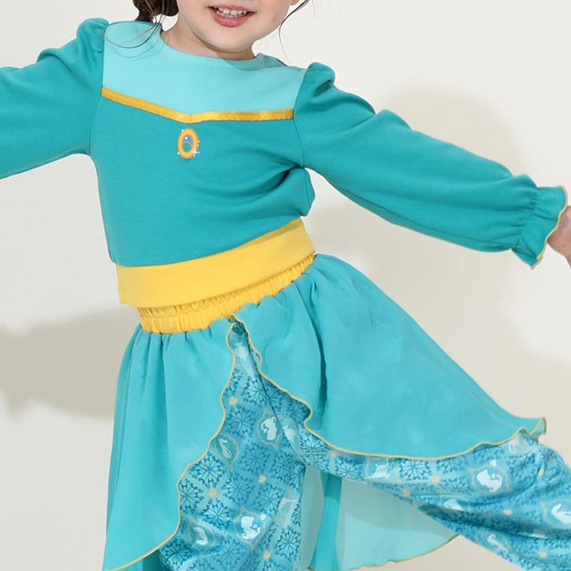 【ベビードール】ジャスミン なりきるワンピース 8724K / ベビーサイズ キッズ 長袖 ズボン パンツ セットアップ 仮装 コスチューム コスプレ プリンセス お姫様 ガーリー